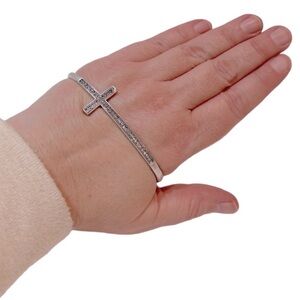 Crystal Cross‎ Hand Cuff Bangle Bracelet Hand Jewelry